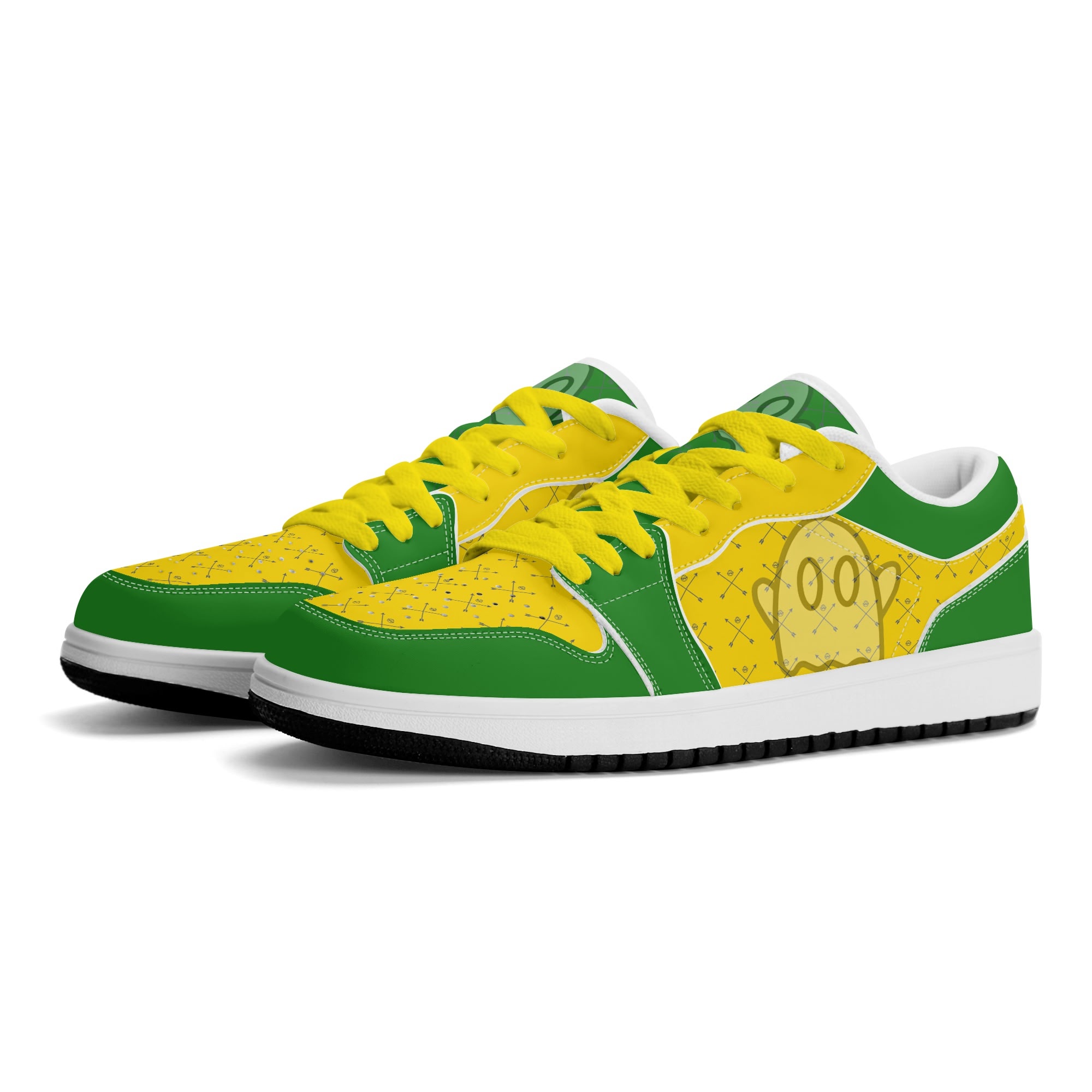 ZONE6IX DISTRIBUTIONS GHOST "LIMES" Low Top Sneakers