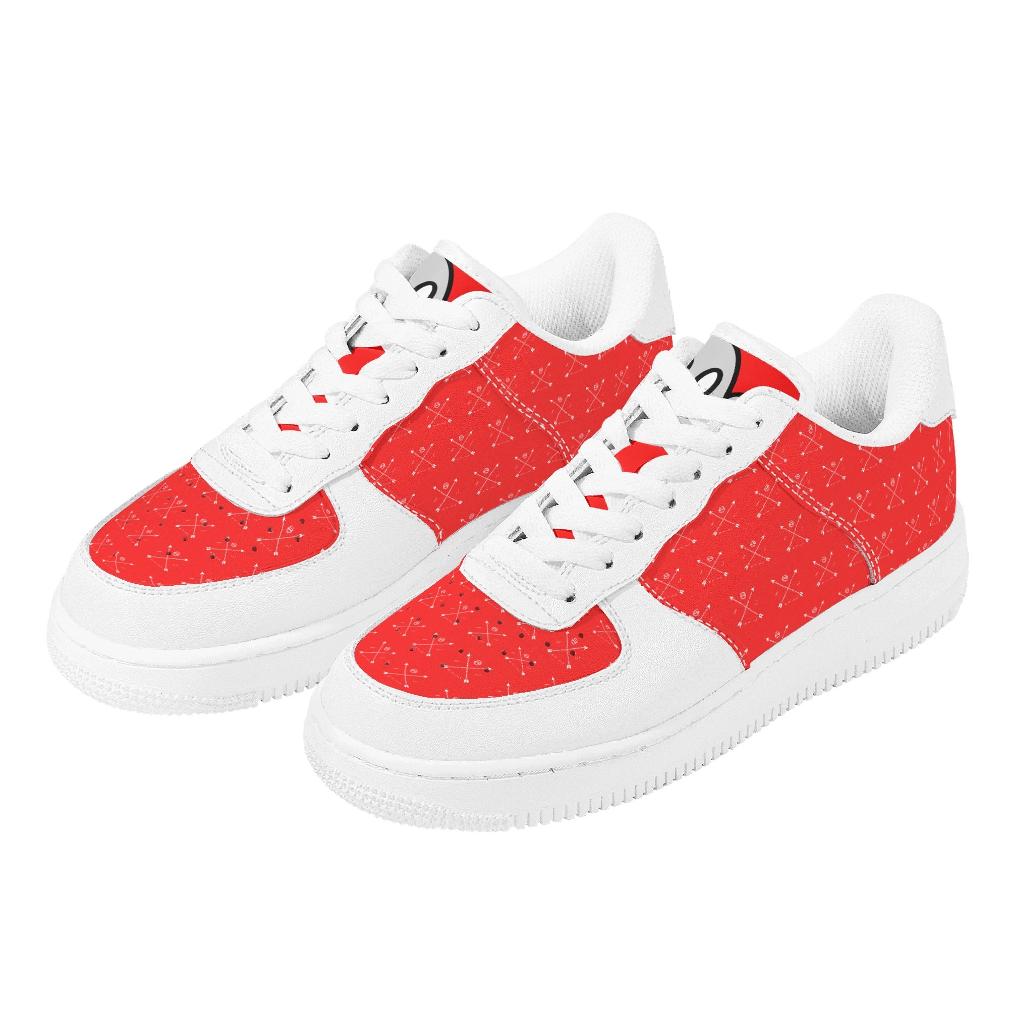 ZONE6IX DISTRIBUTIONS LLC ARROWHEAD "RED DEMON'S" Low Top Leather Sneakers